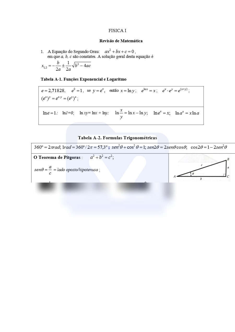 Primeira página: Material Introdutório de Física I - 2026