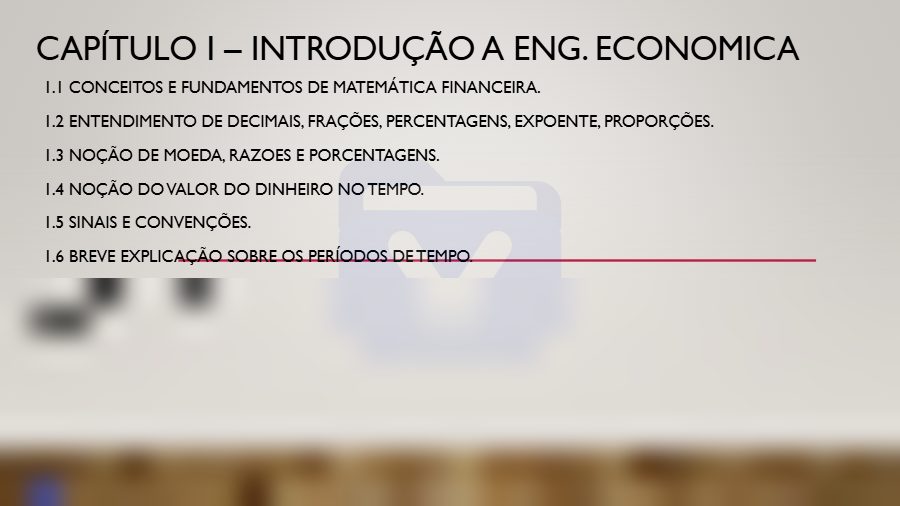 Primeira página: Introdução a engenharia econômica
